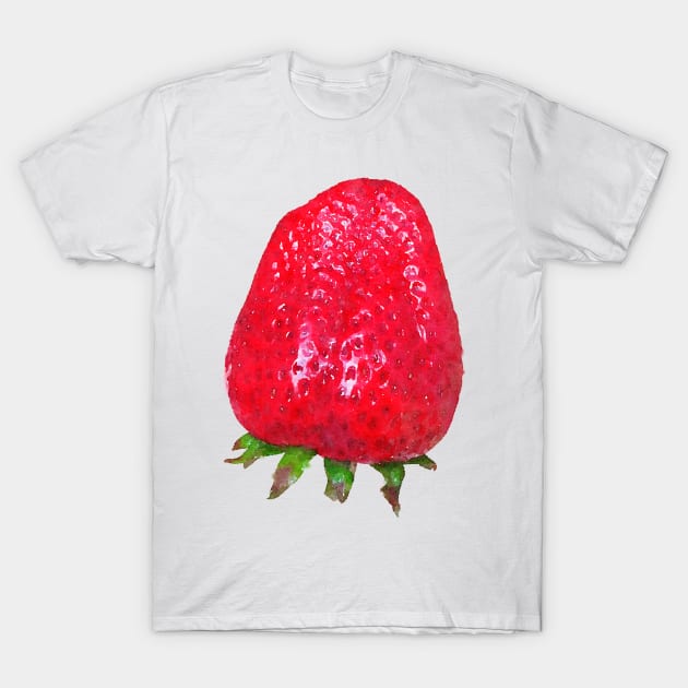 Juicy Red Strawberry T-Shirt by Griffelkinn